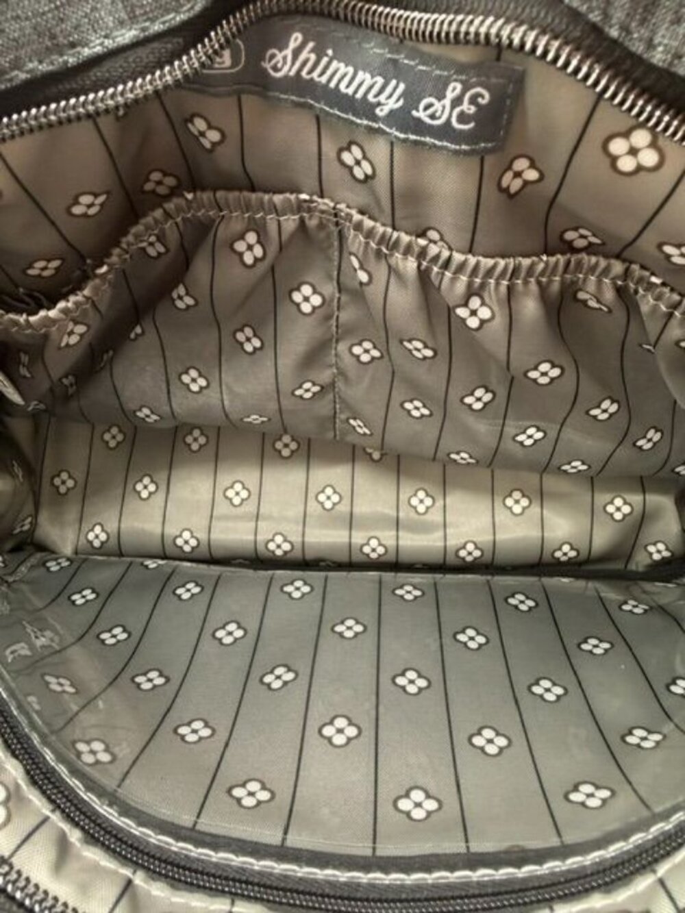 Lug Shimmy SE Heather Grey Quilted Crossbody RFID Organizer Travel Purse + Extra - Picture 7 of 11